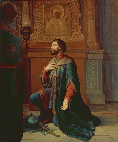A Boyar before the Campaign, 1871 by Petr Mikhailovich Shamshin